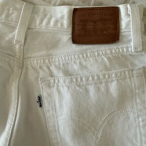 Levi's White Wedgie Straight Jeans
